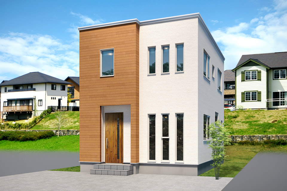 ナチュラルスタイルの注文住宅の外観